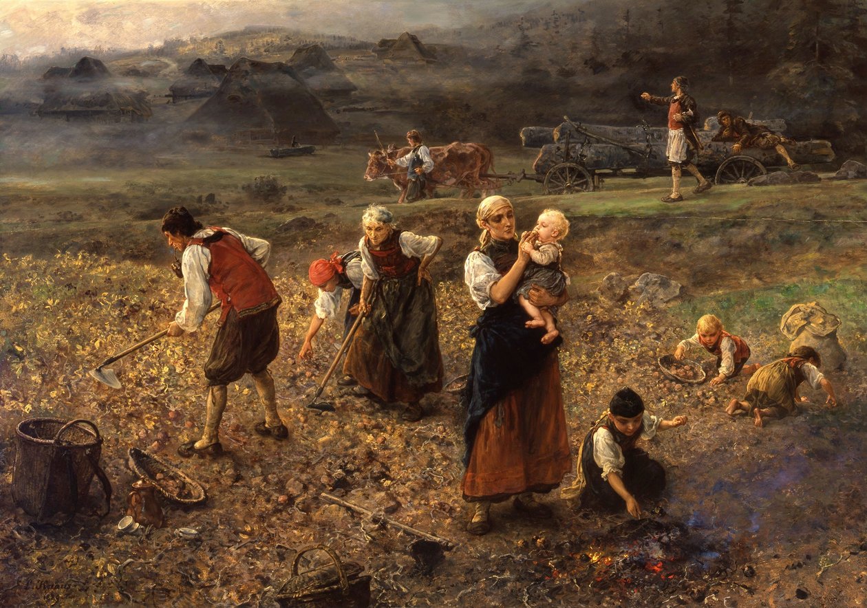 Récolte de pommes de terre - Ludwig Knaus
