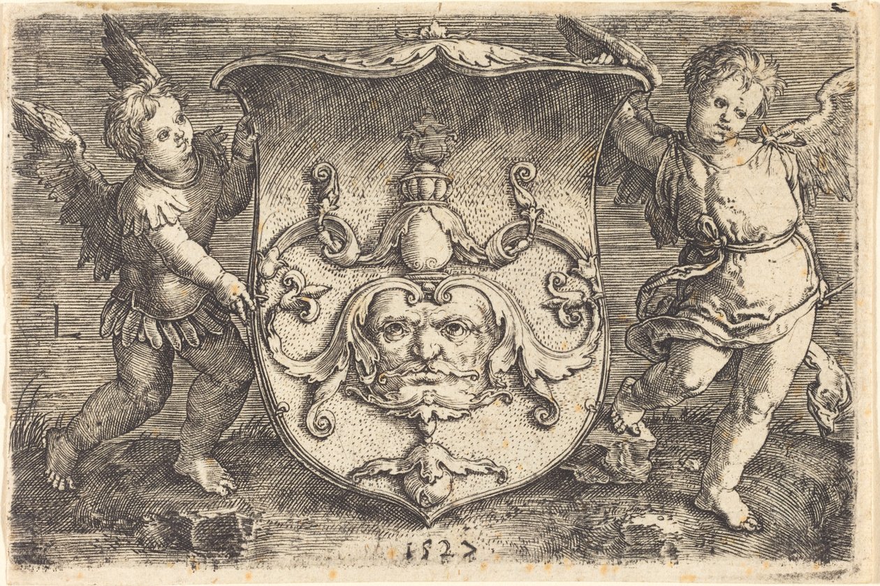 Bouclier avec mascaron - Ludwig Krug