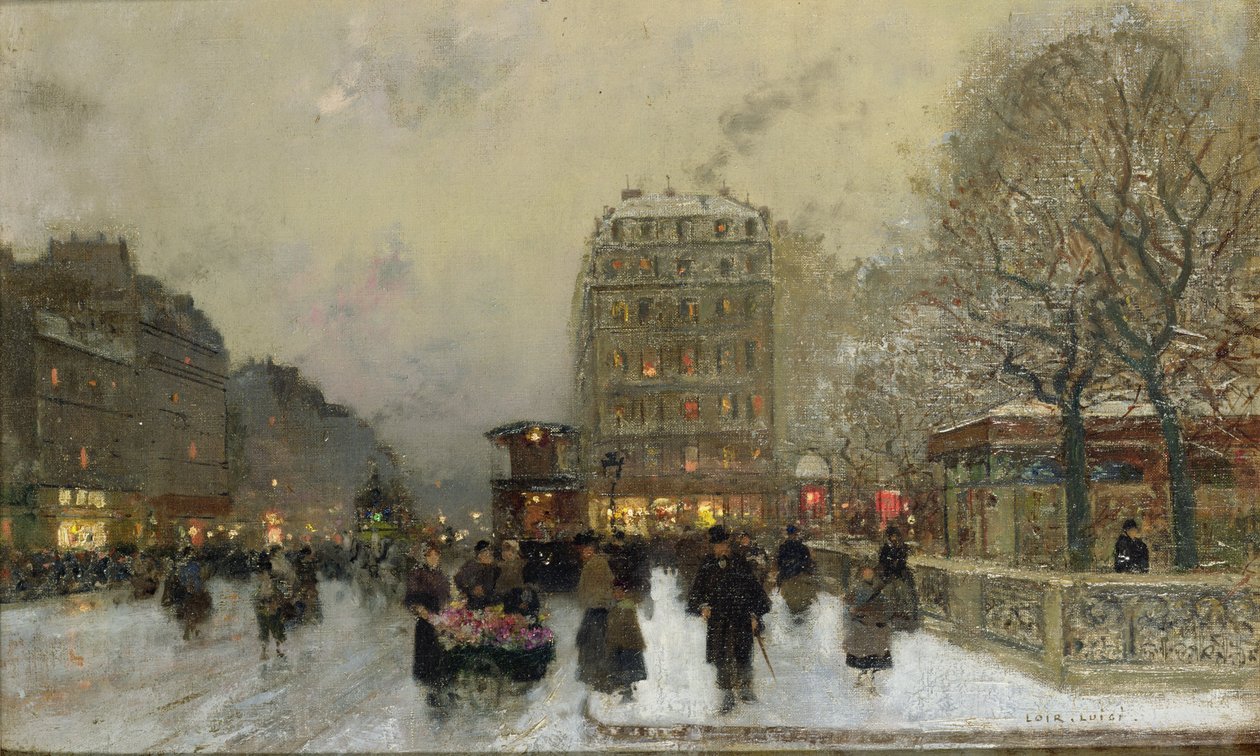 Scène de rue à Paris - Luigi Loir