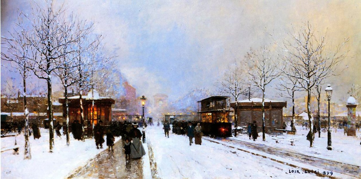 Porte Maillot en hiver, Paris - Luigi Loir