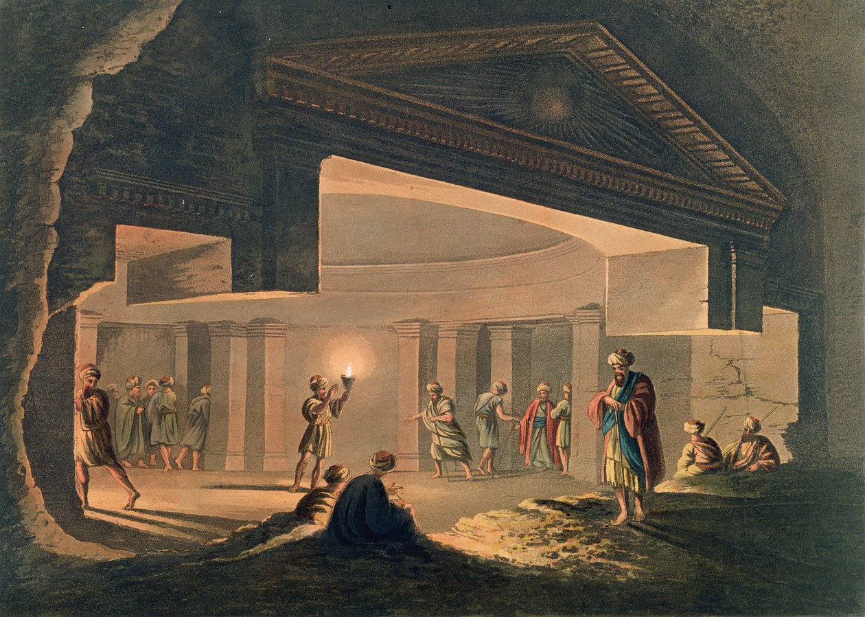 Vue intérieure des catacombes d