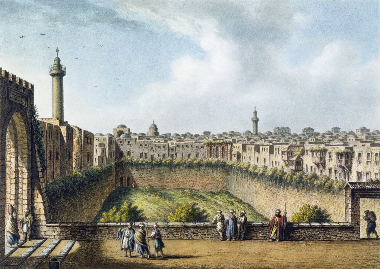La Piscine de Bethesda, Jérusalem, publié par William Watts, 1801 - Luigi Mayer