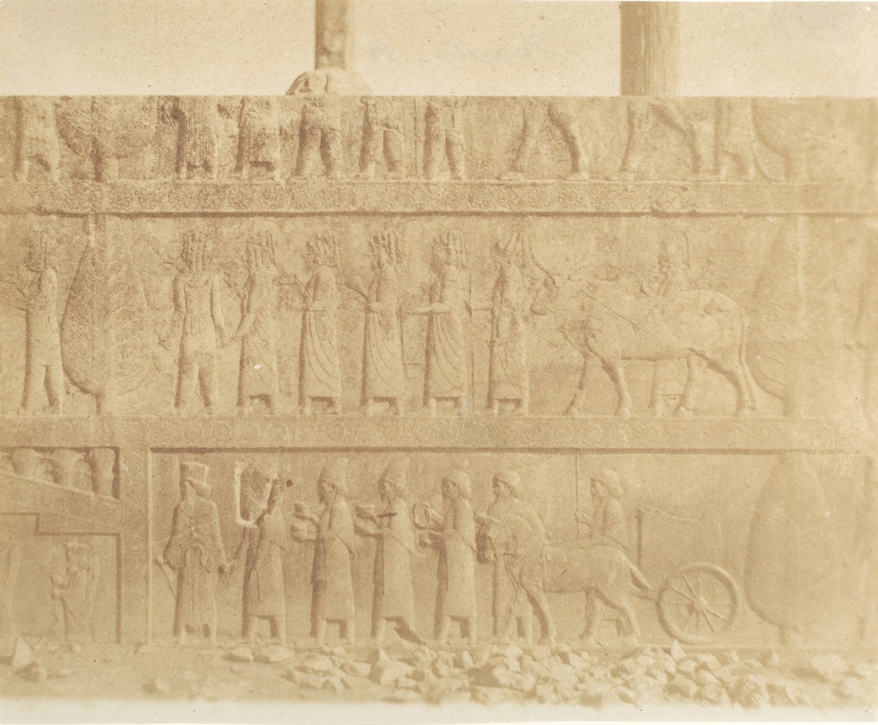 Procession sur la façade du grand escalier, 1858 - Luigi Pesce