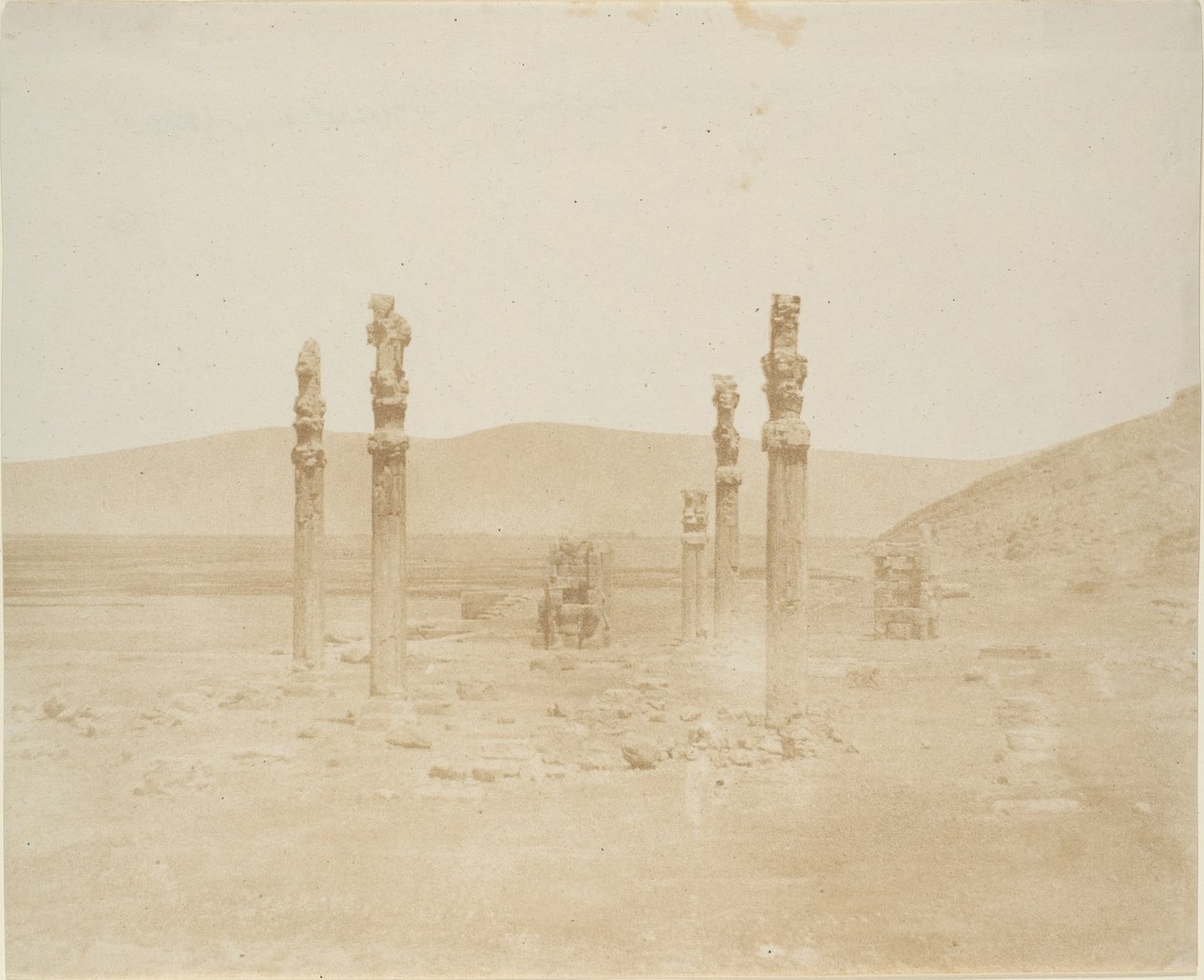 Ruines sur la première terrasse, Persépolis, 1858 - Luigi Pesce