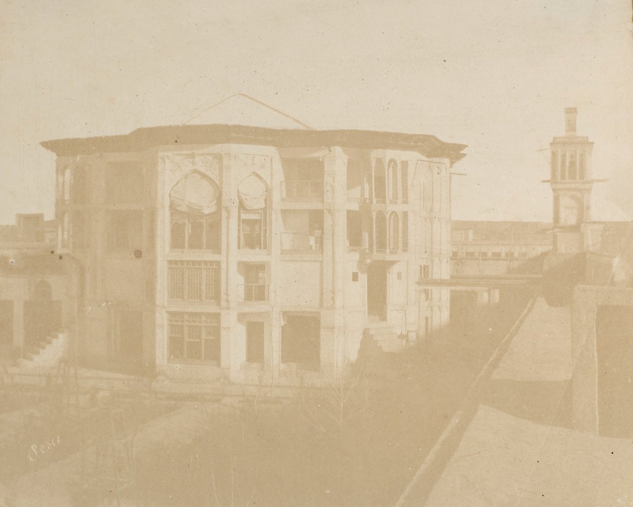 Téhéran. Maison du Premier Ministre Nezanneh, 1858 - Luigi Pesce