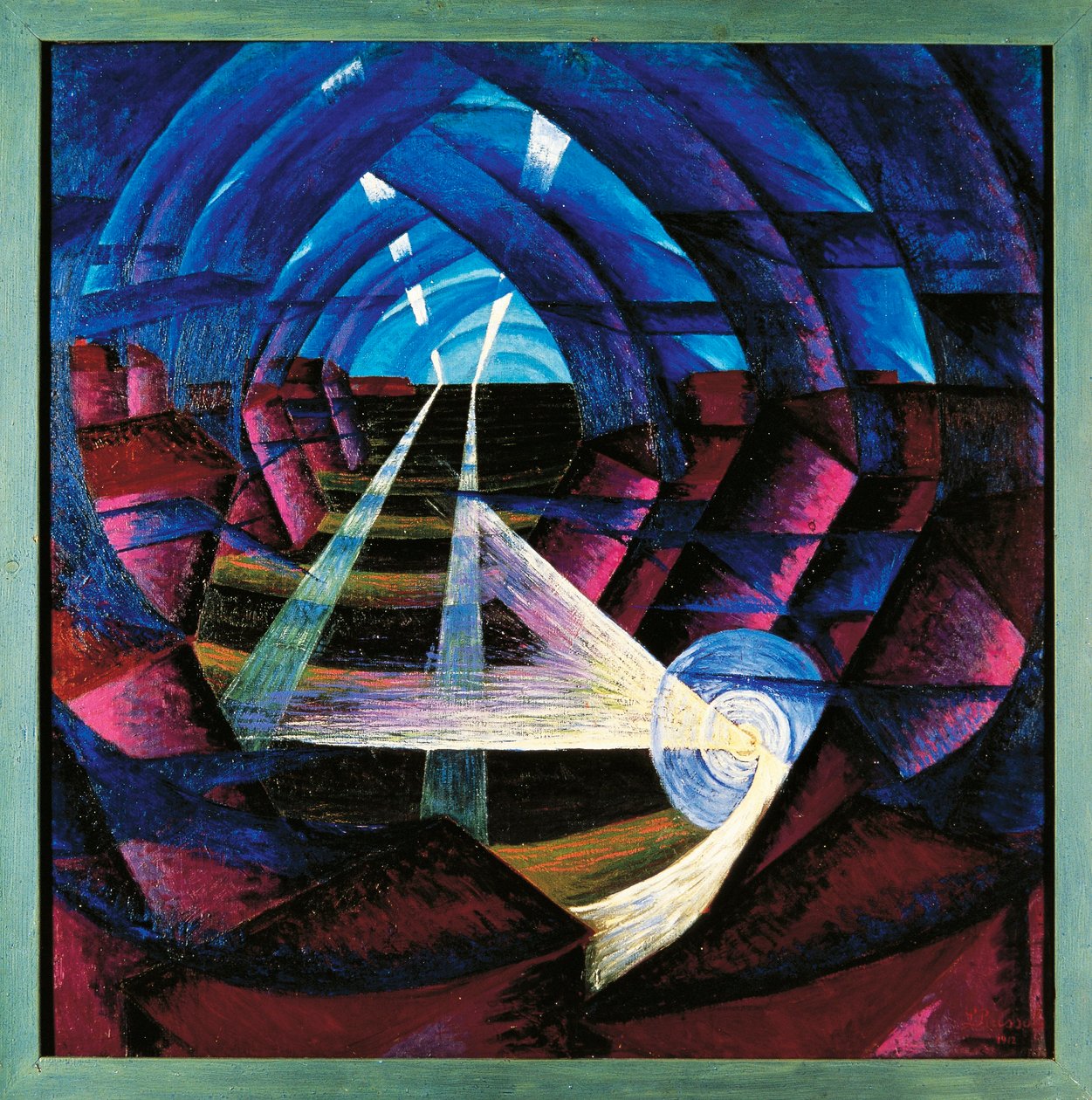 Suisse, Bâle, Compénétration de maisons+Lumière+Ciel - Luigi Russolo