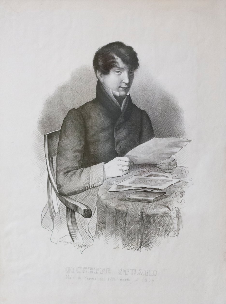 Portrait de Giuseppe Stuard (acquaforte) - Luigi Vigotti