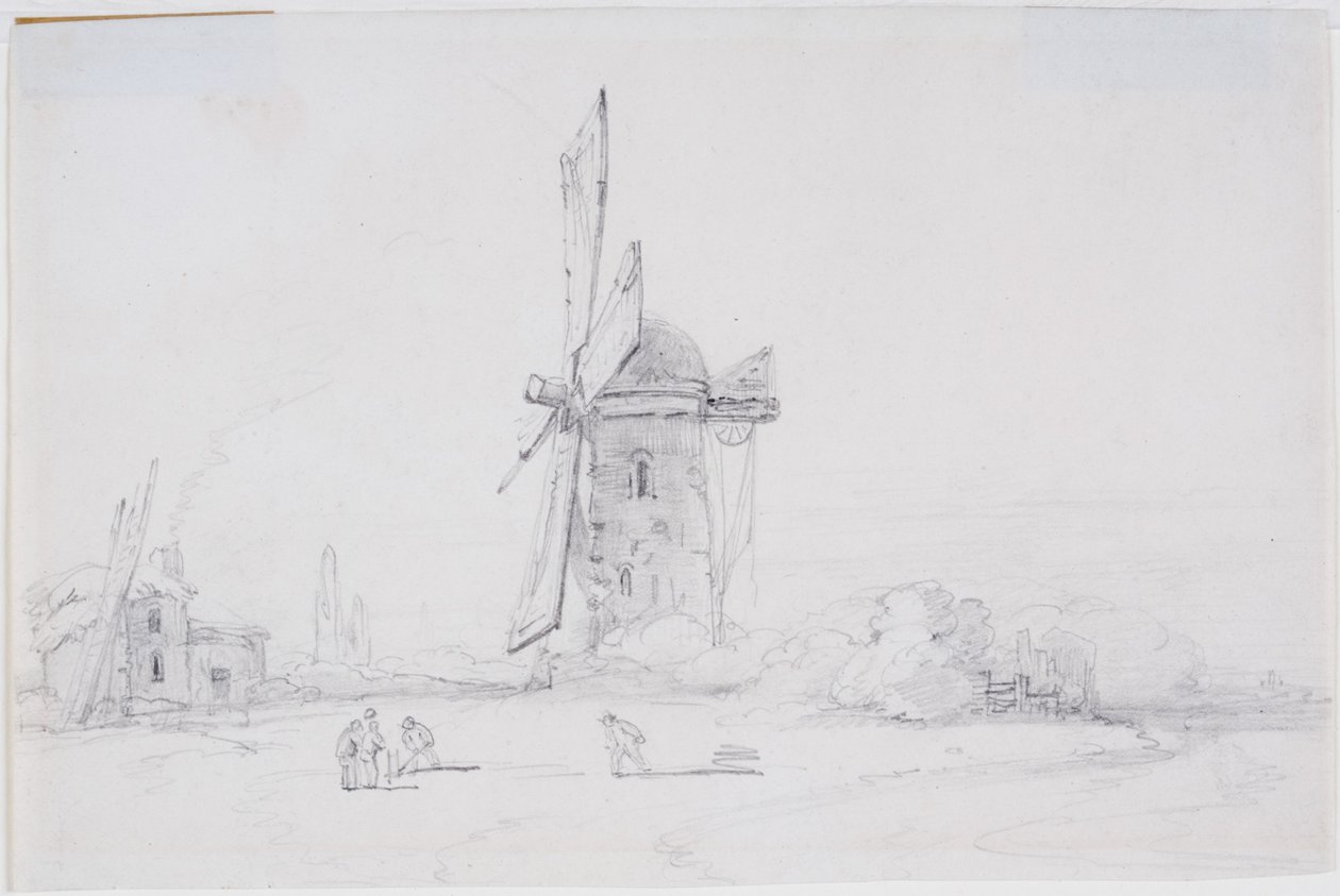 Paysage avec moulin à vent - Luke Clennell