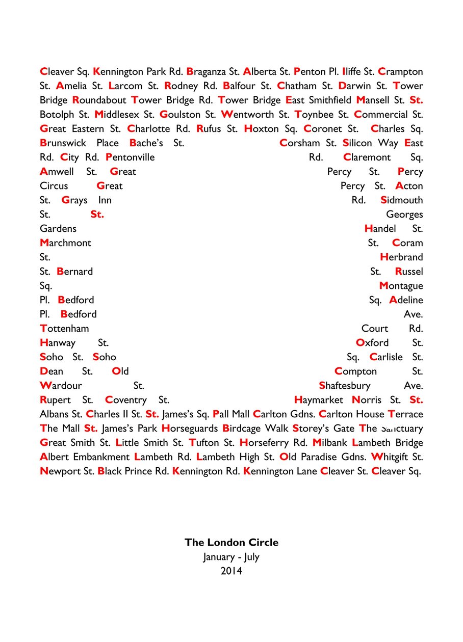 Cercle de Londres - Luke M Walker