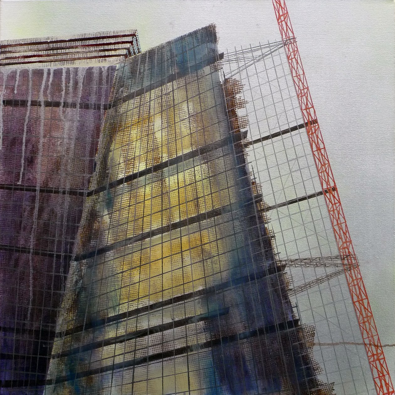 Metastructure VIII, 2016 (oil on canvas) - Luke M Walker