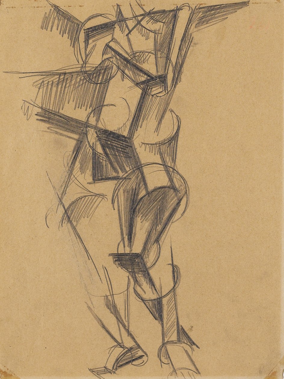 Homme Cubiste (Figure Debout) - Lyubov Sergeevna Popova