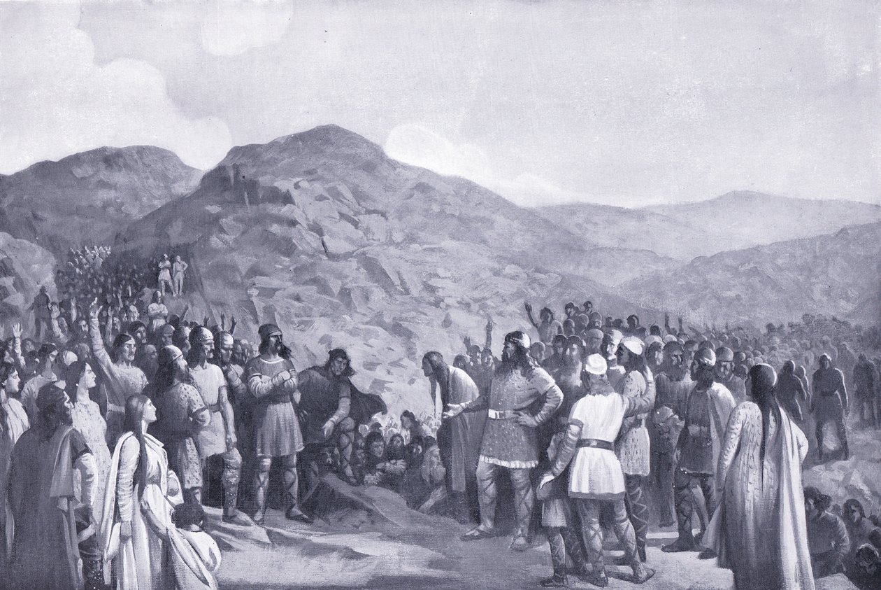 Un rassemblement tribal gallois, années 1920 - M. Mackinlay