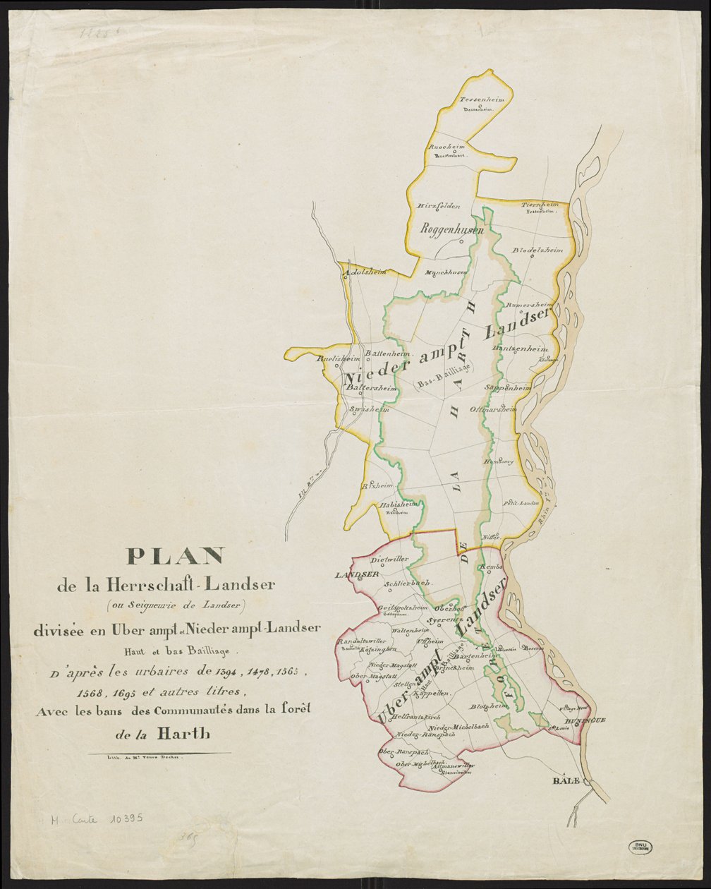 Seigneurie de Landser en Alsace - M. Veuve Decker