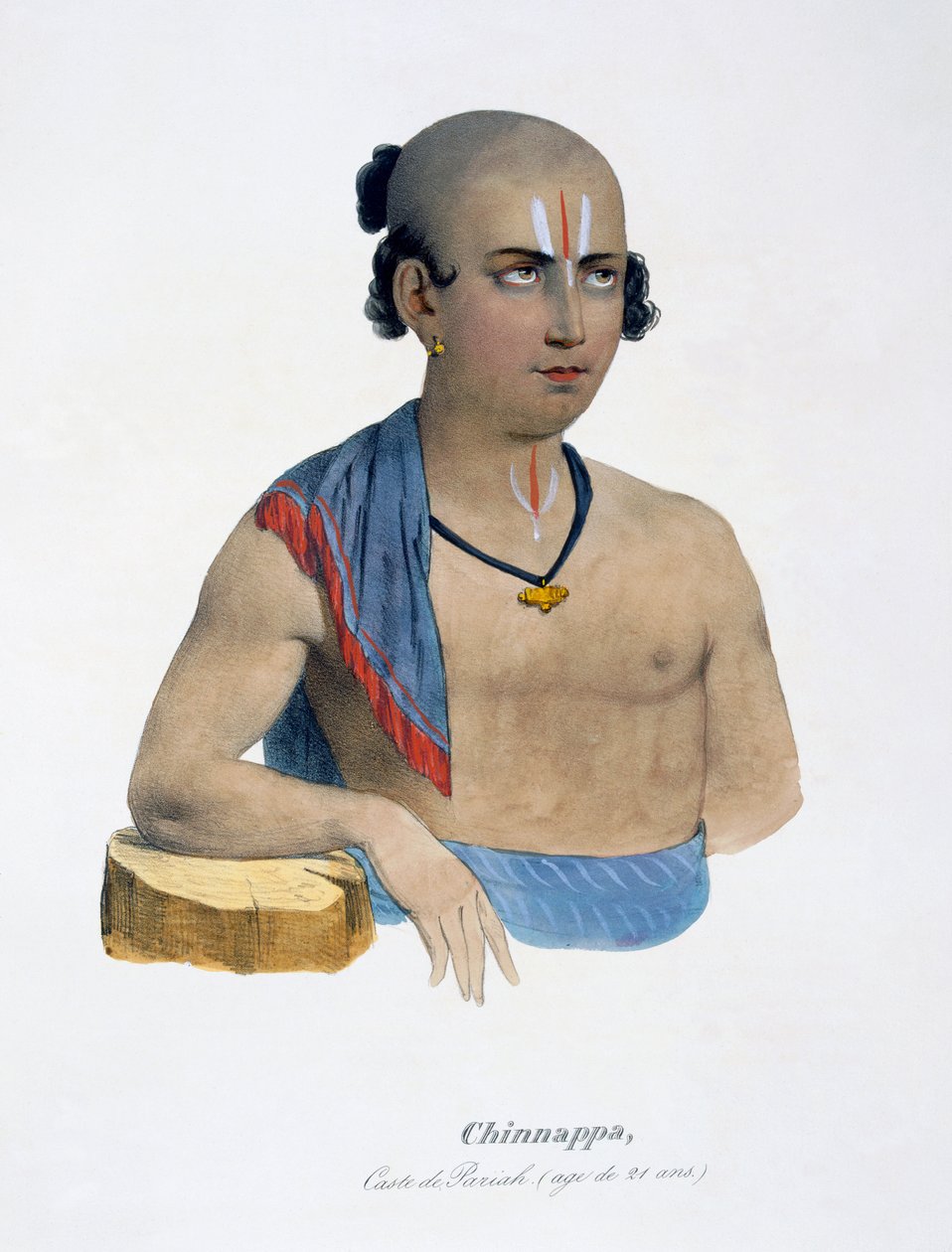 Chinnappa de la caste Paraiyar, âgé de 21 ans, 1827-35 - M.E. Burnouf