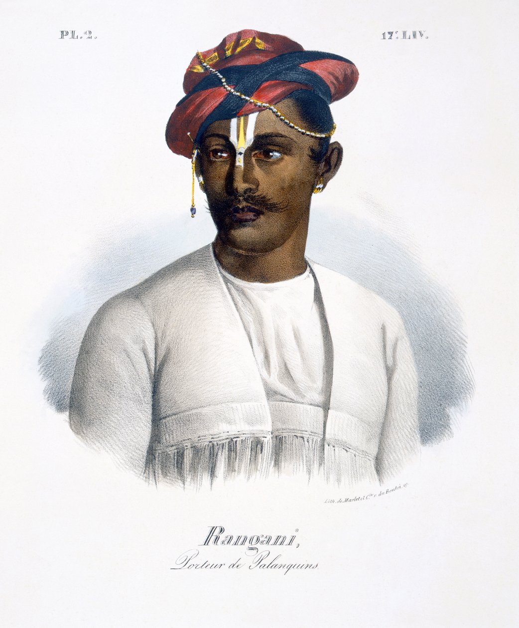 Rangani, un porteur de litière, 1827-35 - M.E. Burnouf