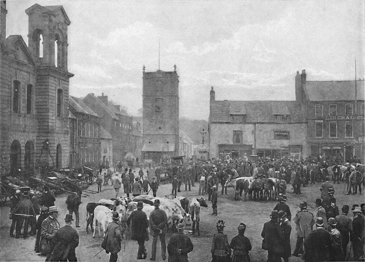 Place du marché, Morpeth, vers 1896 - M. Aunty