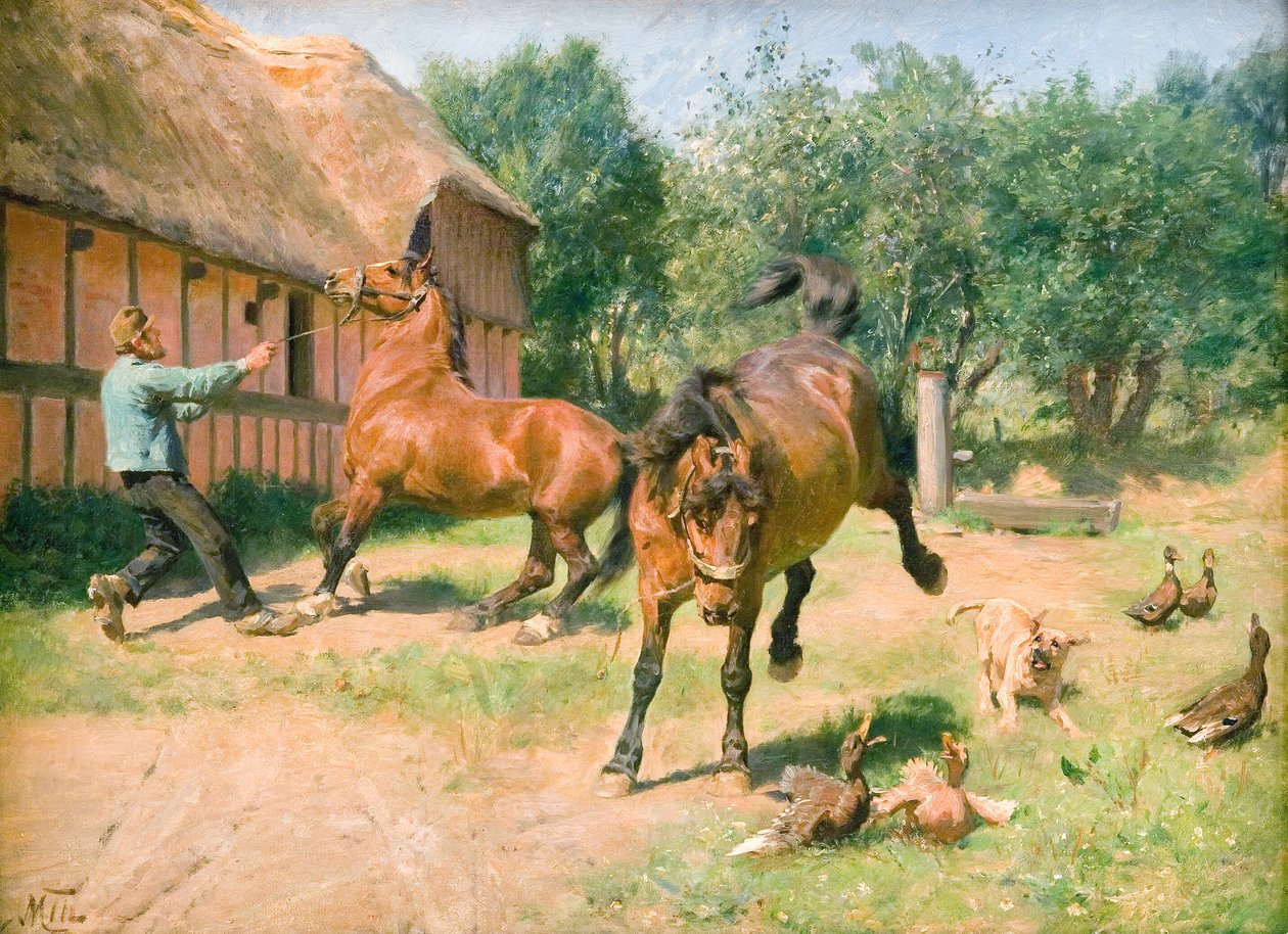 Chevaux fougueux - M. Therkildsen
