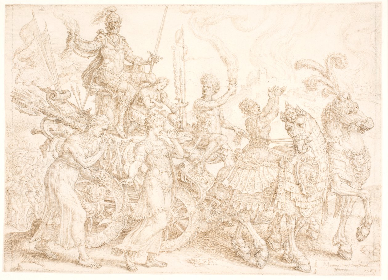 Char triomphal. Bellum (Guerre) - Maarten van Heemskerck