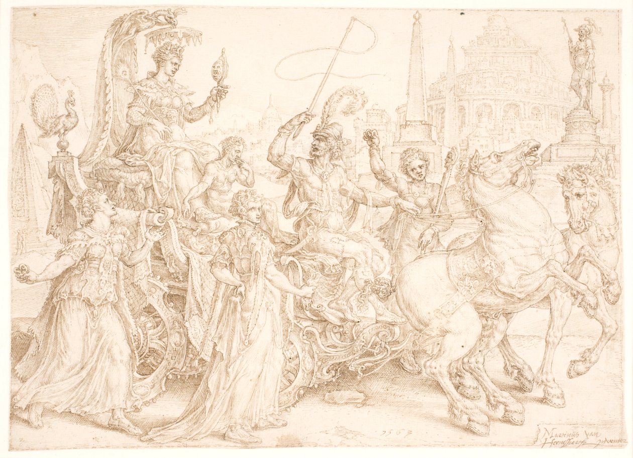 Char triomphal. Superbia (Orgueil) - Maarten van Heemskerck