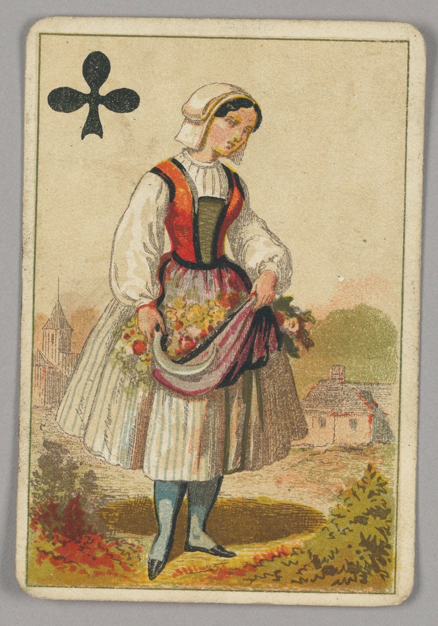 Carte à jouer, Reine de trèfle - Made by B.P. Grimaud
