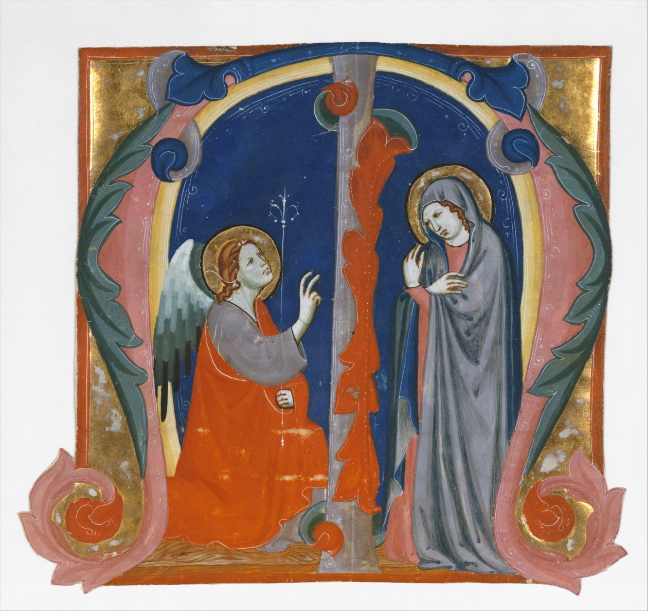 Annonciation dans une initiale M, vers 1310-1315 - Maestro Daddesco