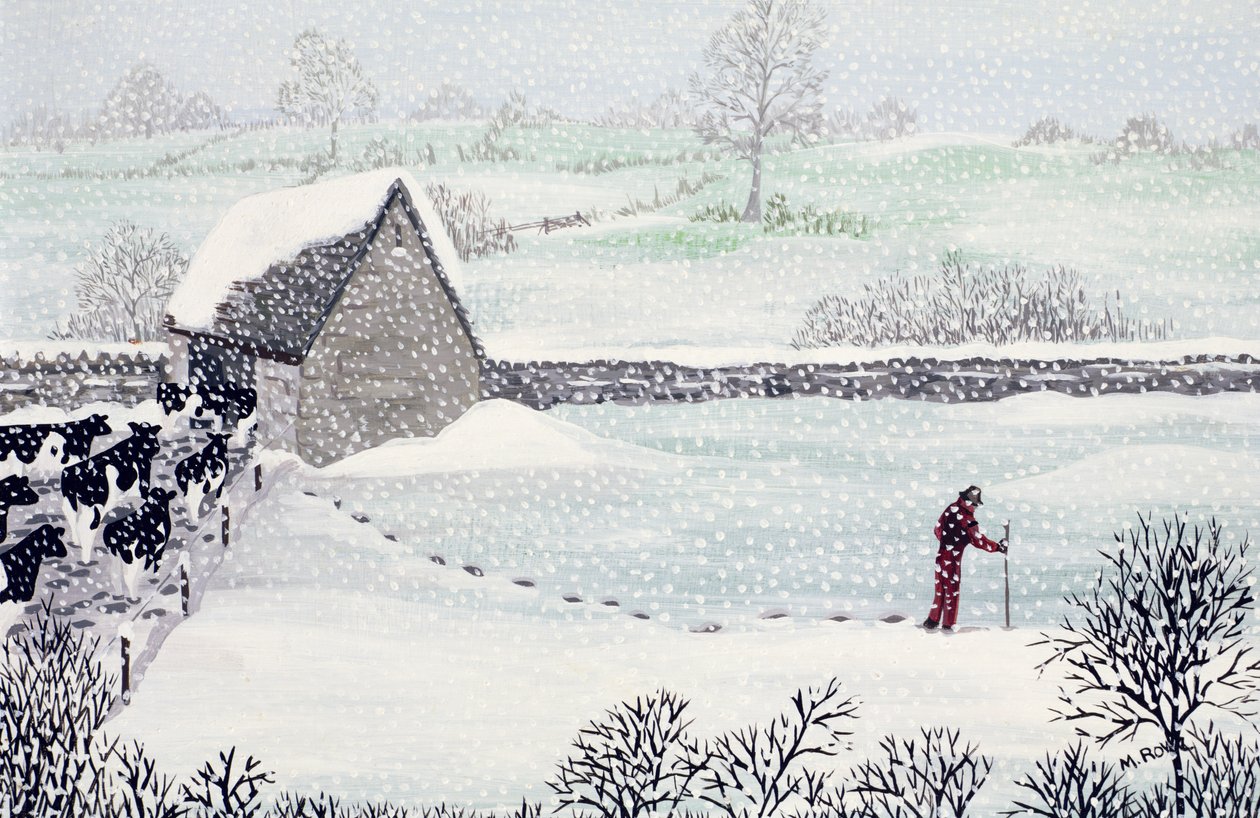 Ferme des Cotswolds en hiver - Maggie Rowe