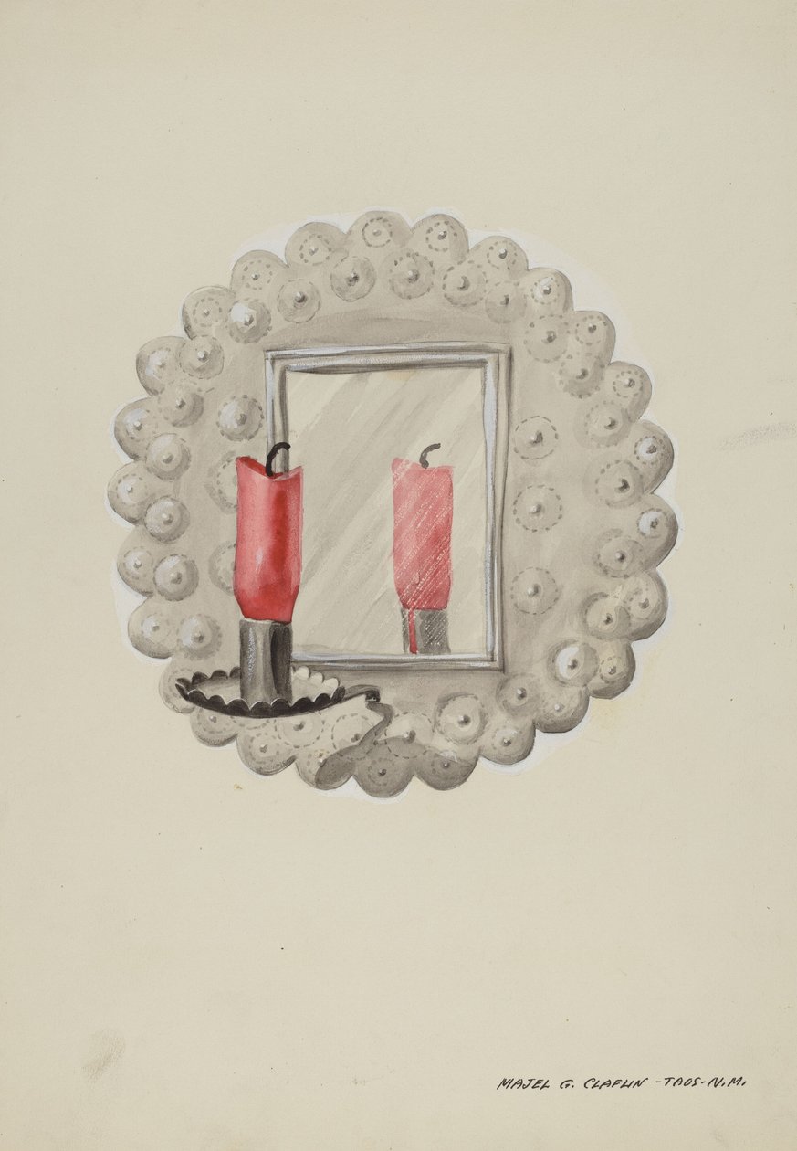 Applique à bougie en miroir d