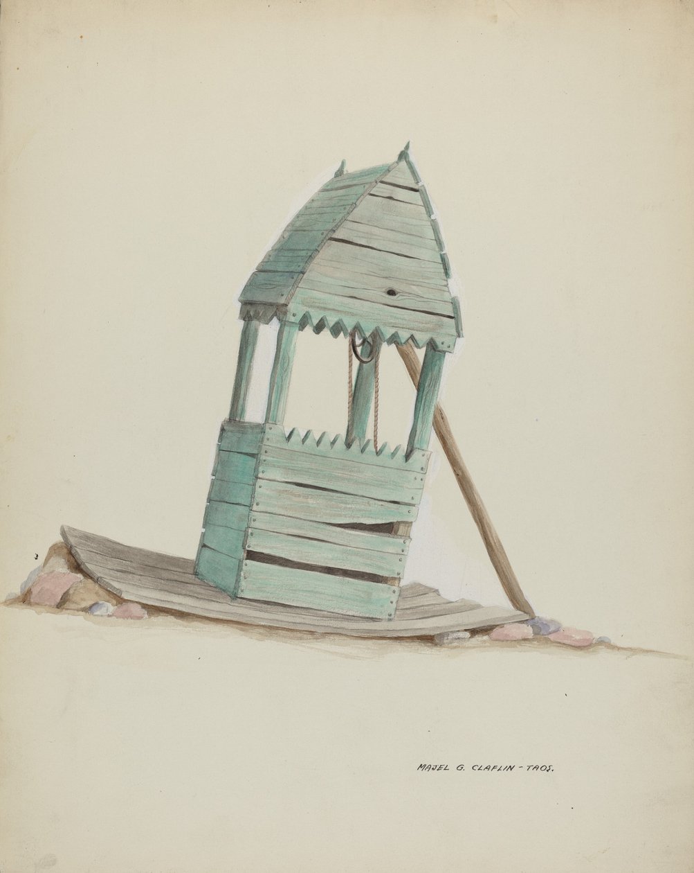 Puits, vers 1937 - Majel G. Claflin