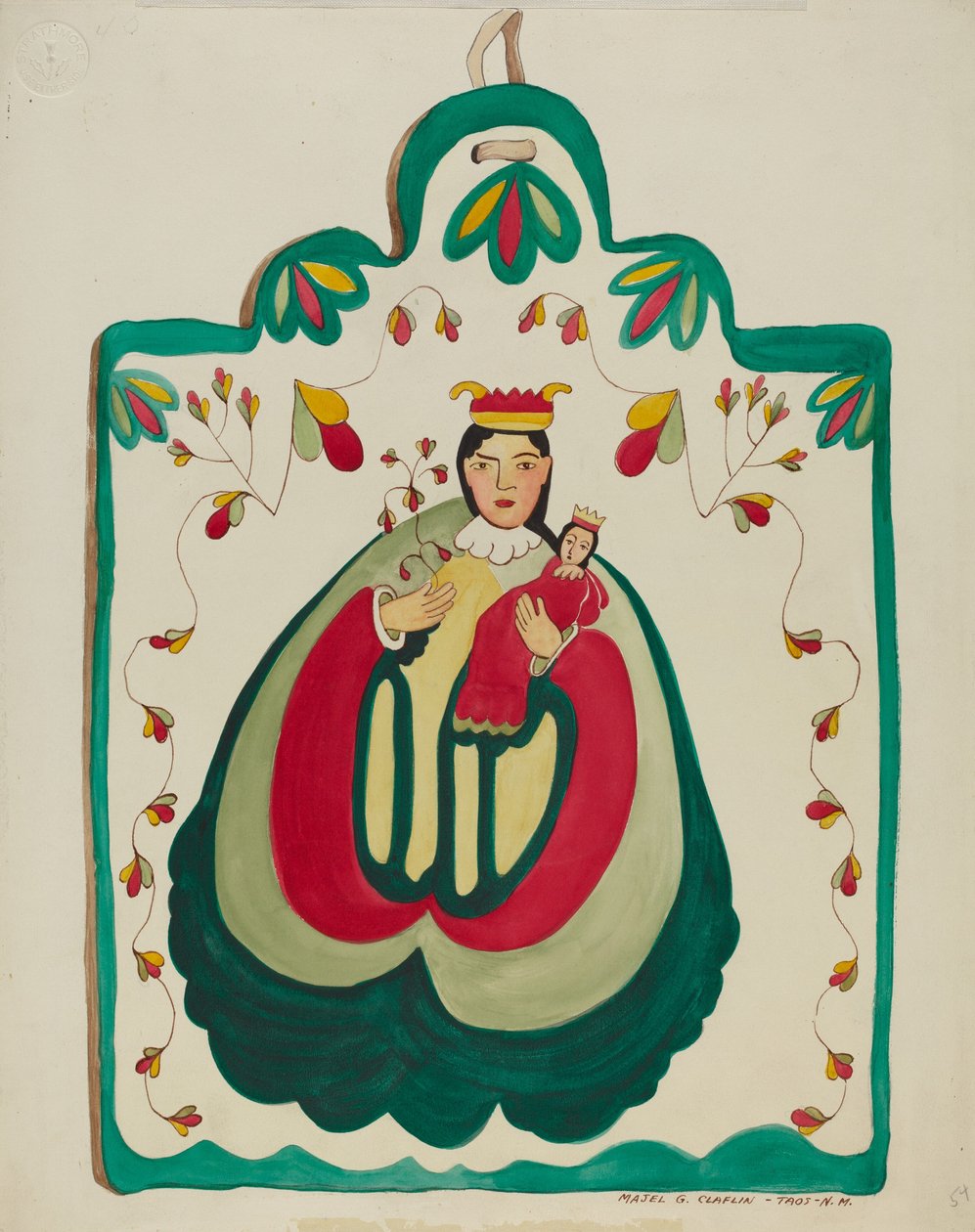 Retable en bois, San Antonio, vers 1937 - Majel G. Claflin
