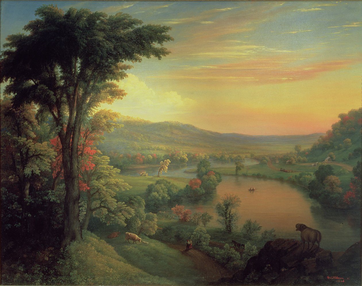 Vue de la Mohawk près de Little Falls, 1854 - Mannevillette Elihu Dearing Brown