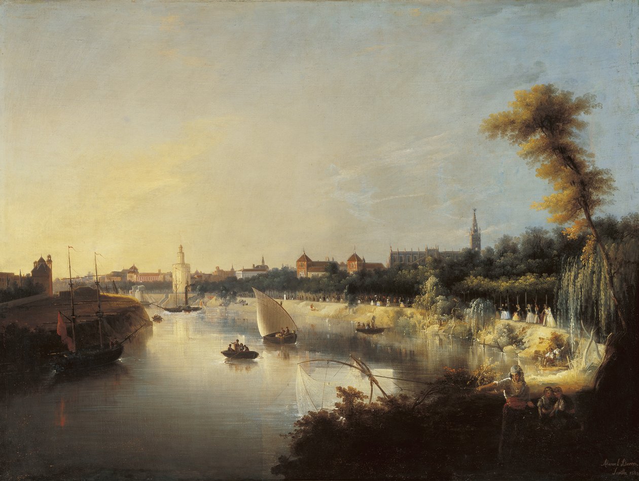 Vue du fleuve Guadalquivir - Manuel Barron y Carrillo