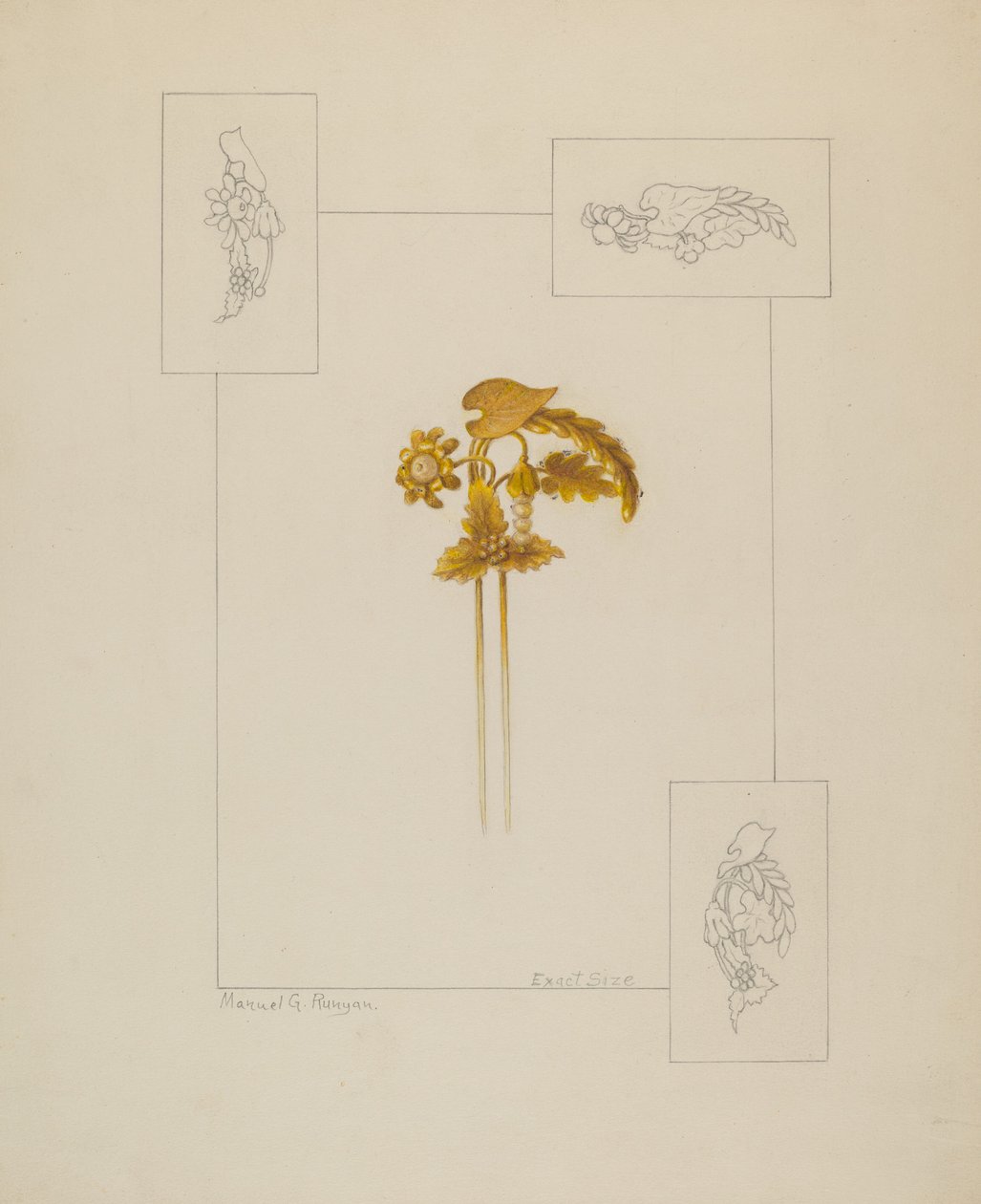 Épingle à cheveux, vers 1937 - Manuel G. Runyan