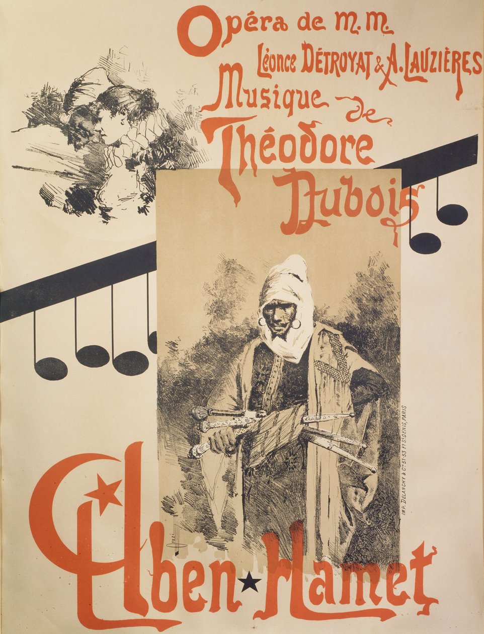 Affiche pour Aben Hamet, opéra - Manuel Orazi