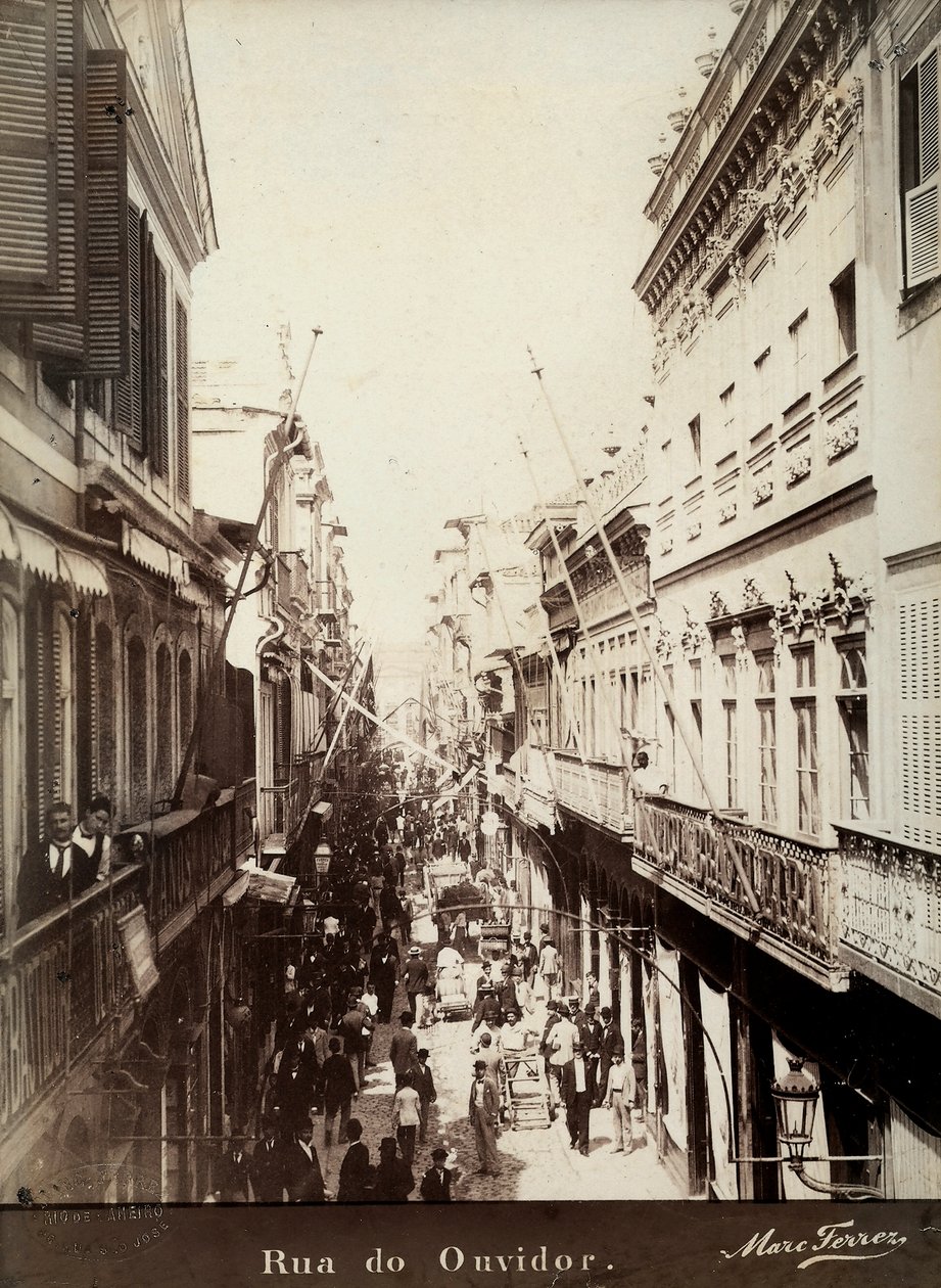 Une rue à Ouvidor, Brésil - Marc Ferrez