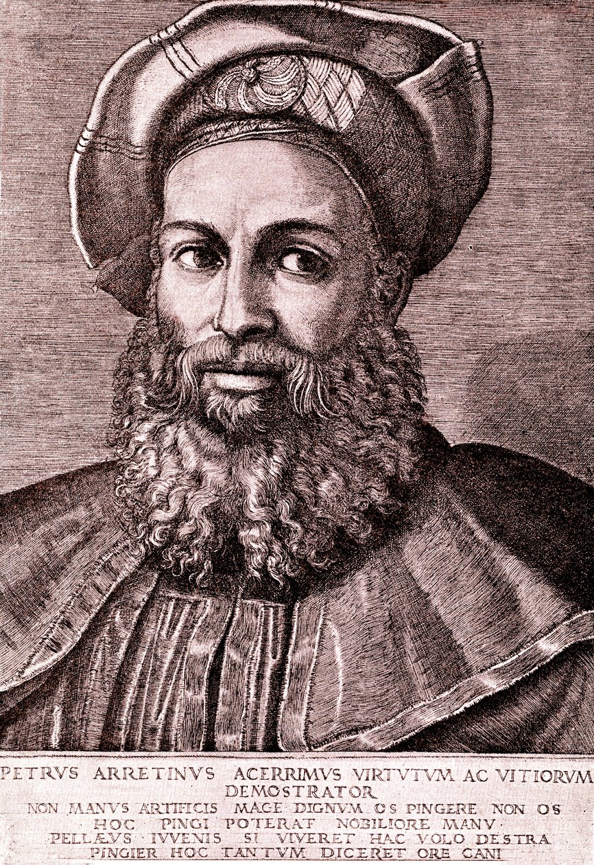 Pietro Aretino - Marcantonio (after) Raimondi