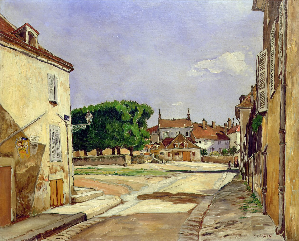 Une rue à Avallon - Marcel Leprin