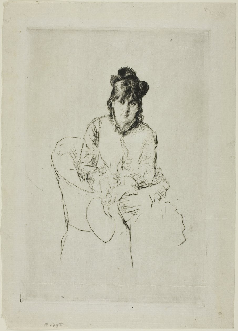 Portrait de Berthe Morisot - Marcellin Gilbert Desboutin