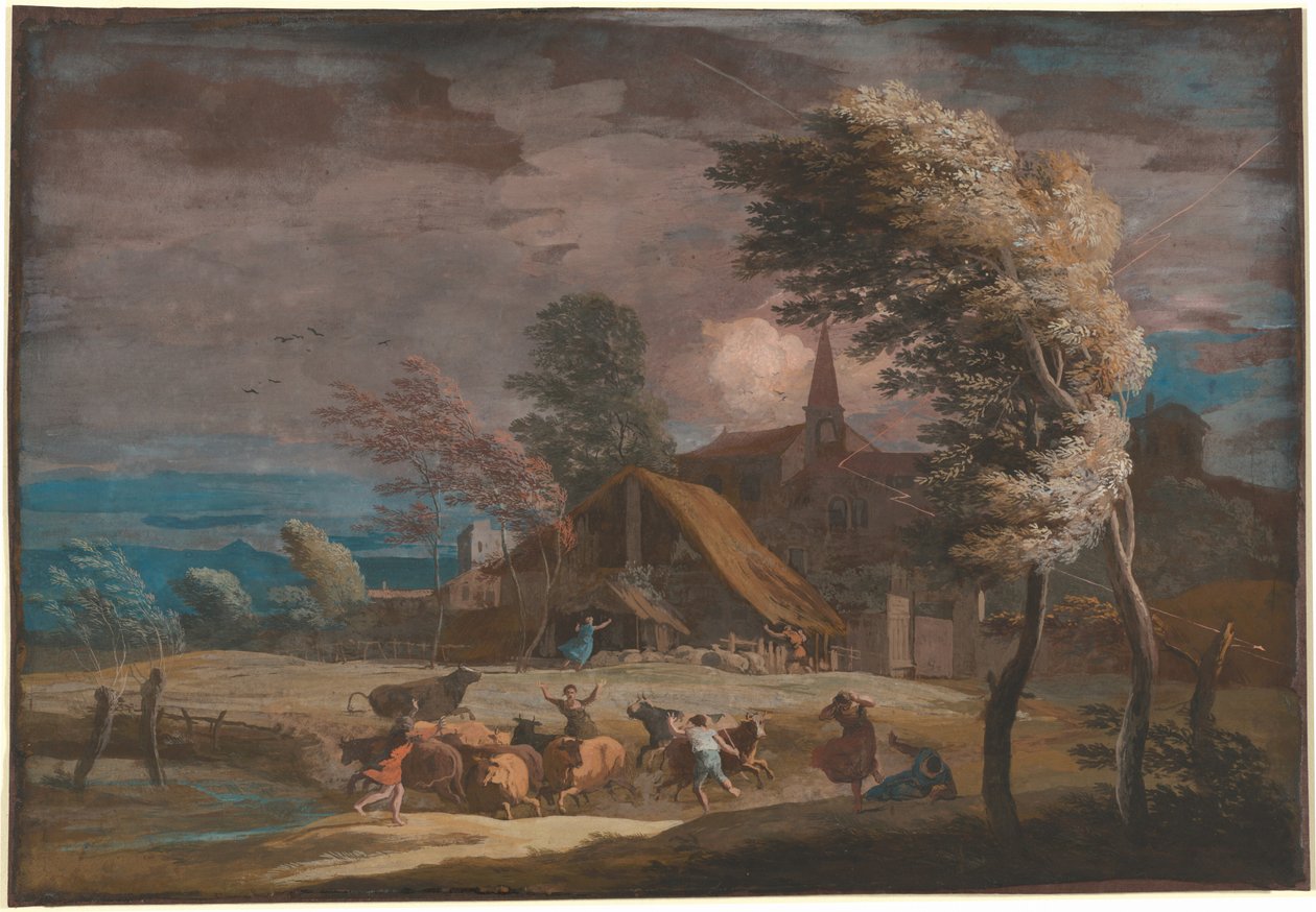 Un paysage orageux - Marco Ricci
