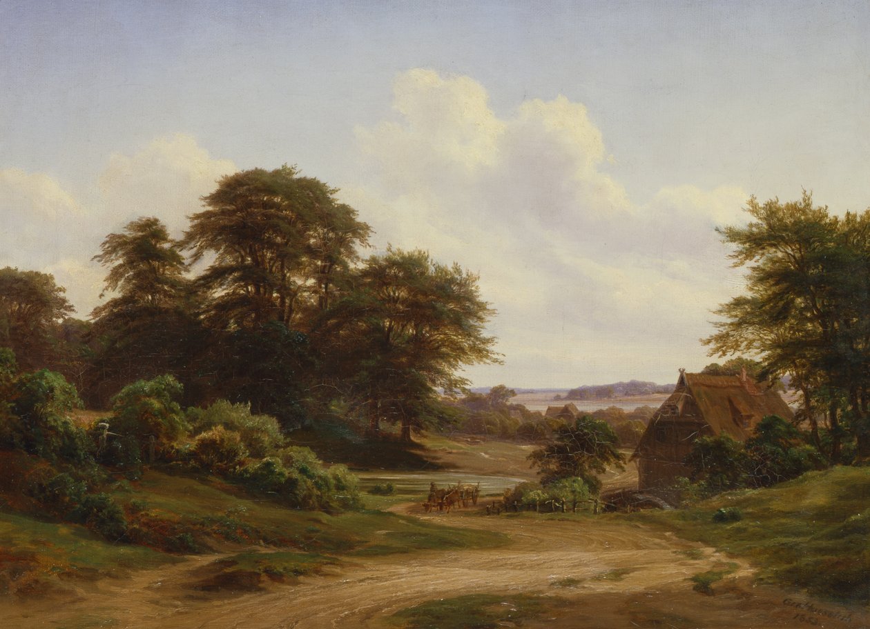 Vieux moulin à eau à Reinbek, 1853 - Marcus Johann Haeselich