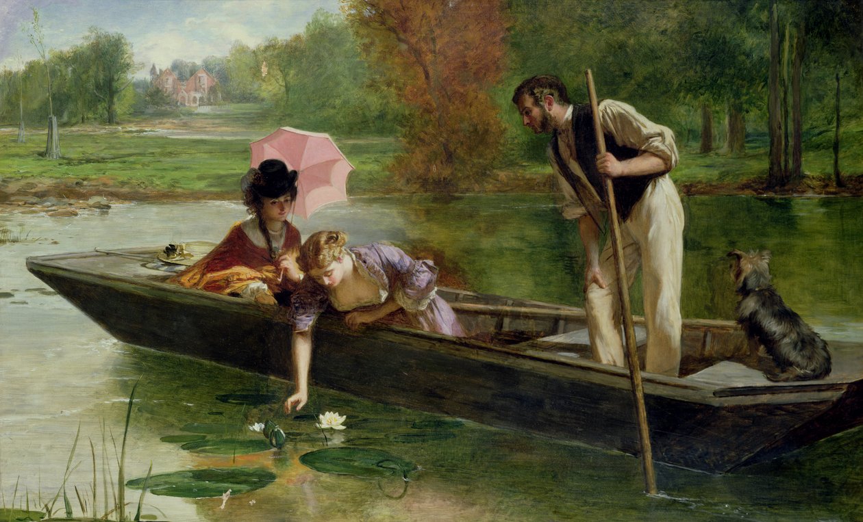 Un endroit agréable sur la Tamise, 1863 - Marcus Stone