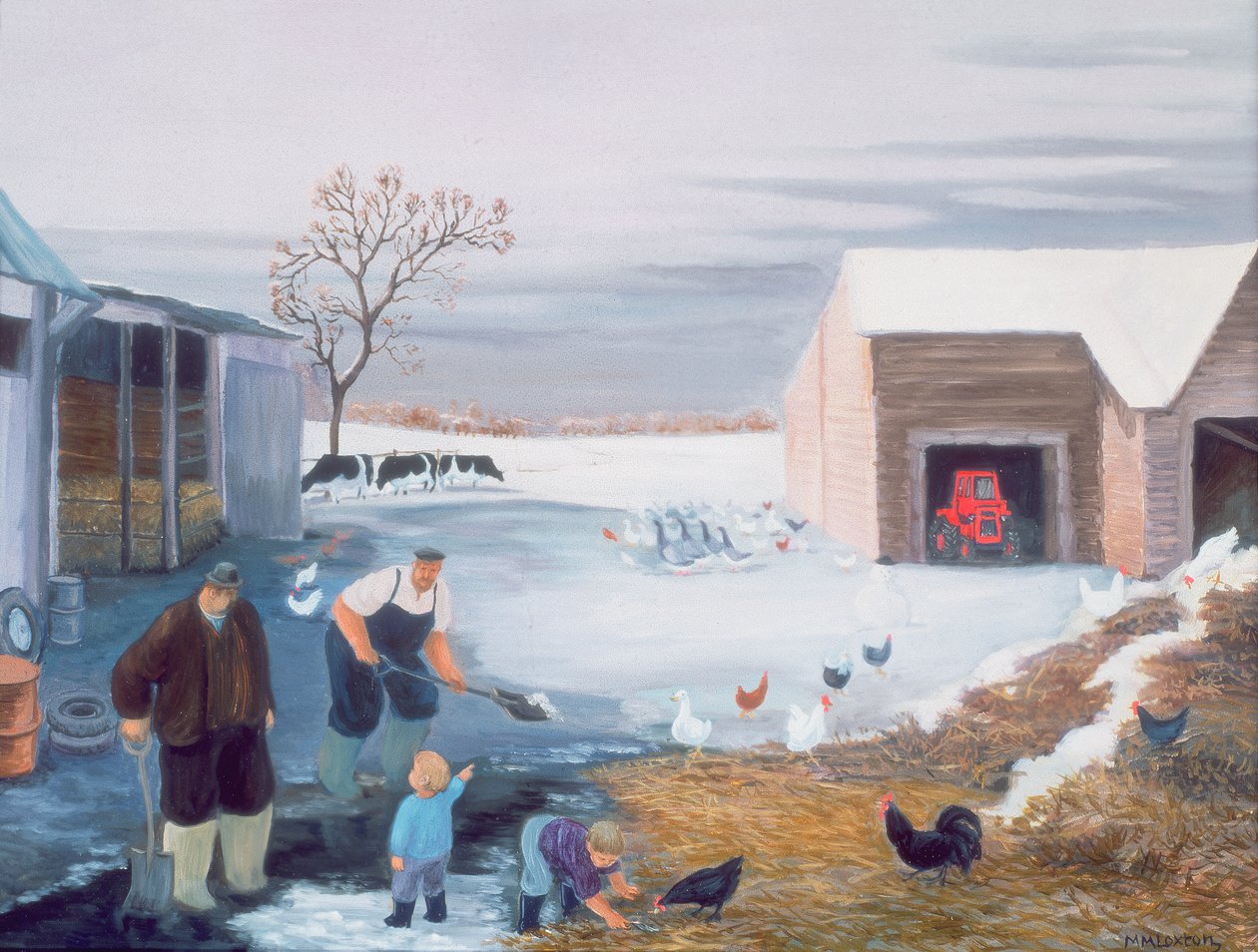 Neige à la ferme - Margaret Loxton