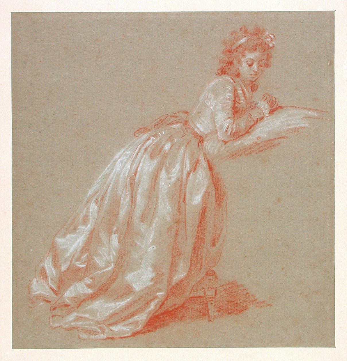 Jeune femme agenouillée - Marguerite Gerard