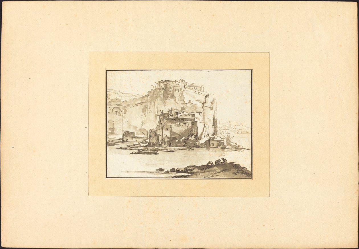 Paysage marin méditerranéen - Maria Catharina Prestel after Thomas Wyck