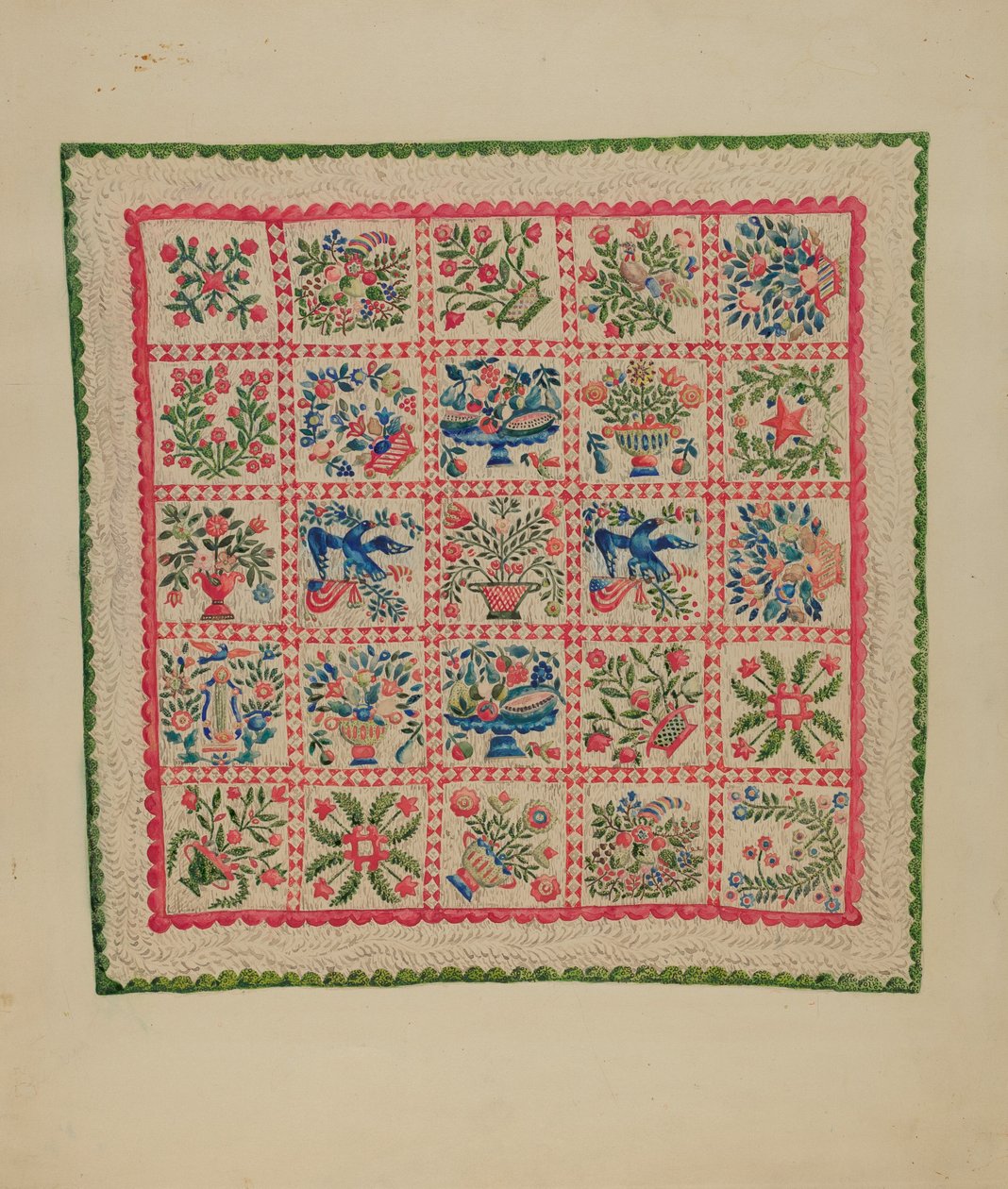 Courtepointe appliquée - Marian Curtis Foster