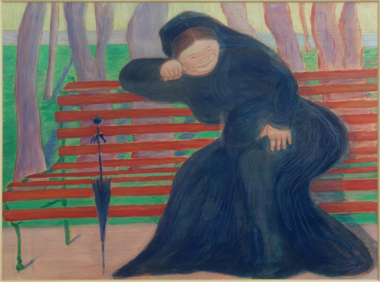Veuve sur le banc - Marianne von Werefkin