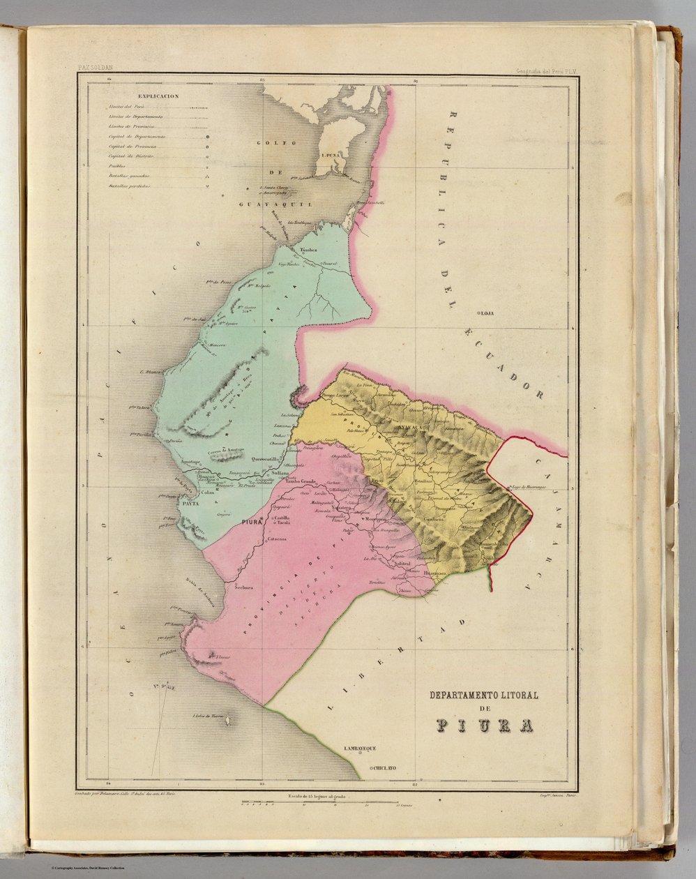Carte de PIURA - Mariano Felipe Paz Soldan