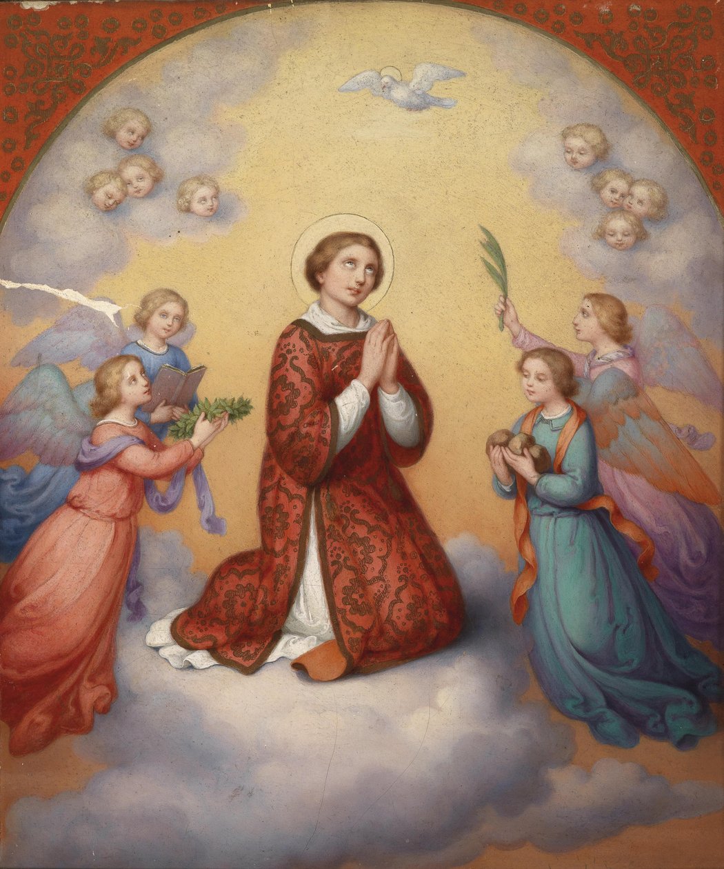 Sainte entourée d