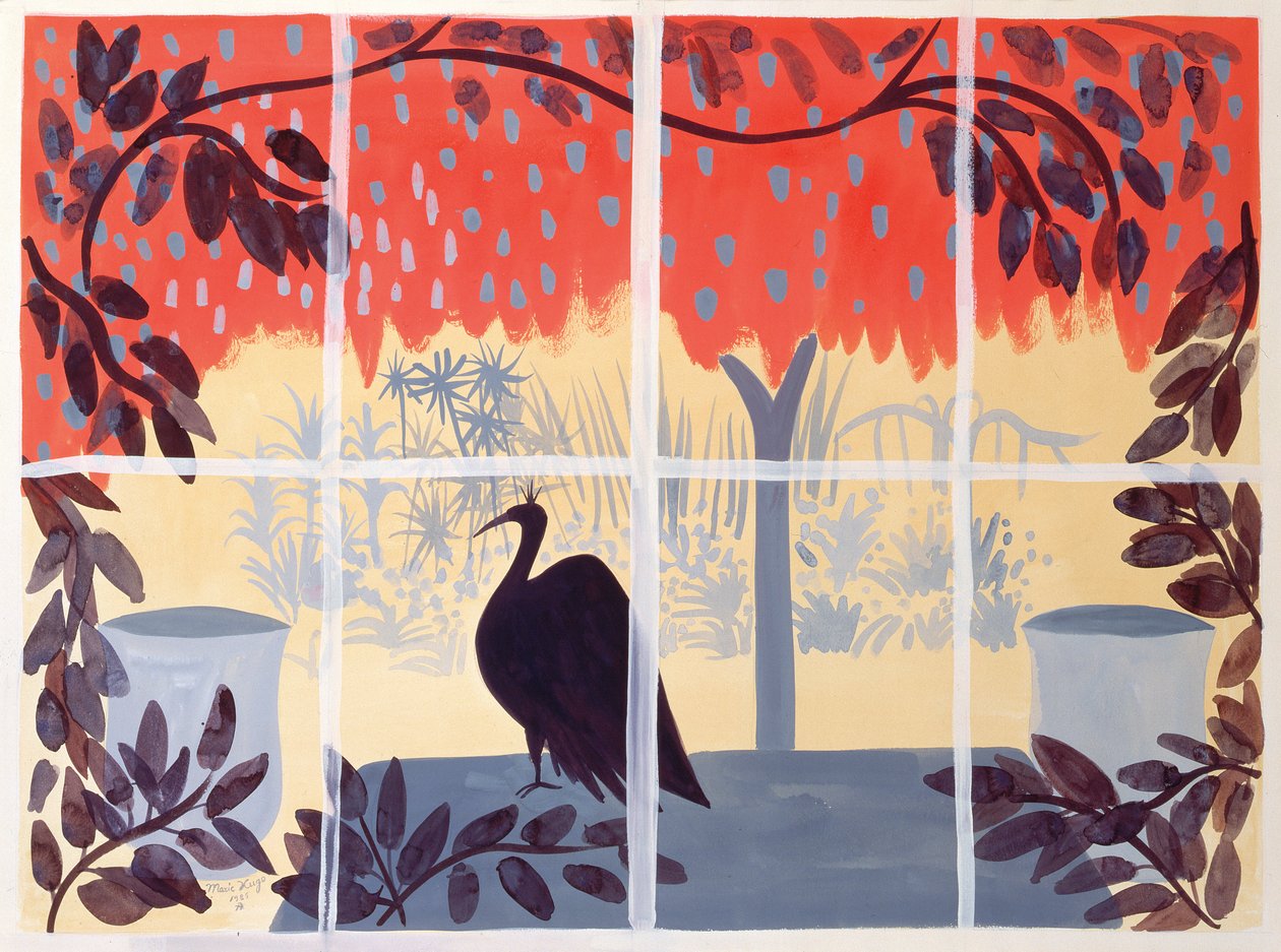 Paon sur la table, 1985 - Marie Hugo