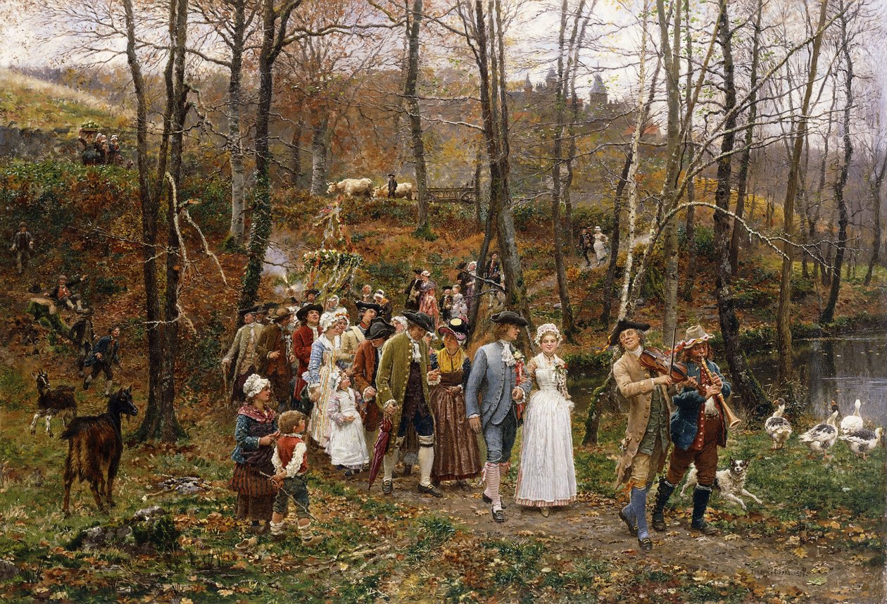 Une procession de mariage, 1879 - Marie Francois Firmin Girard