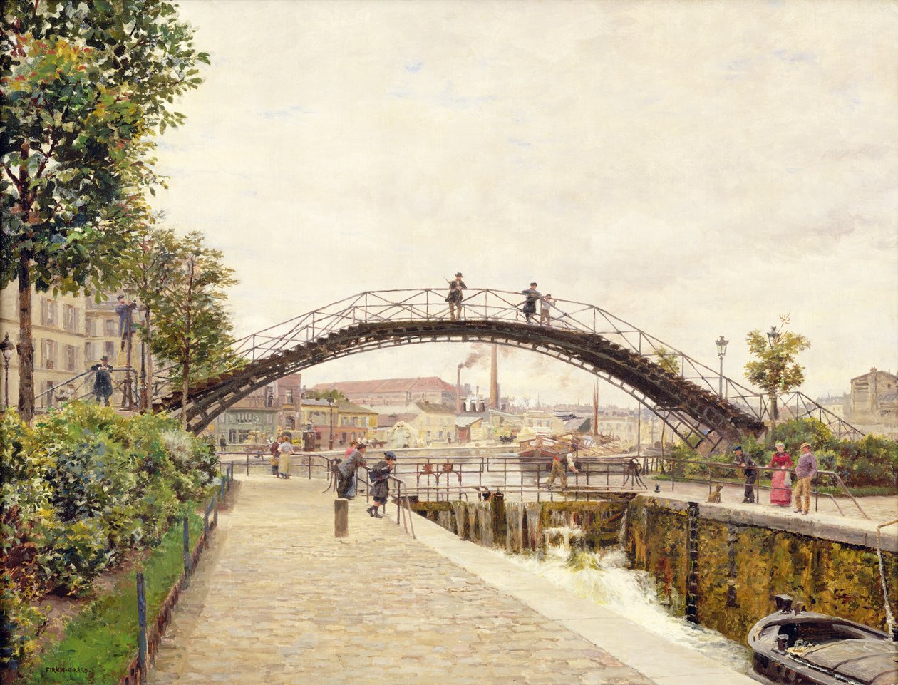 Le canal Saint-Martin - Marie Francois Firmin Girard
